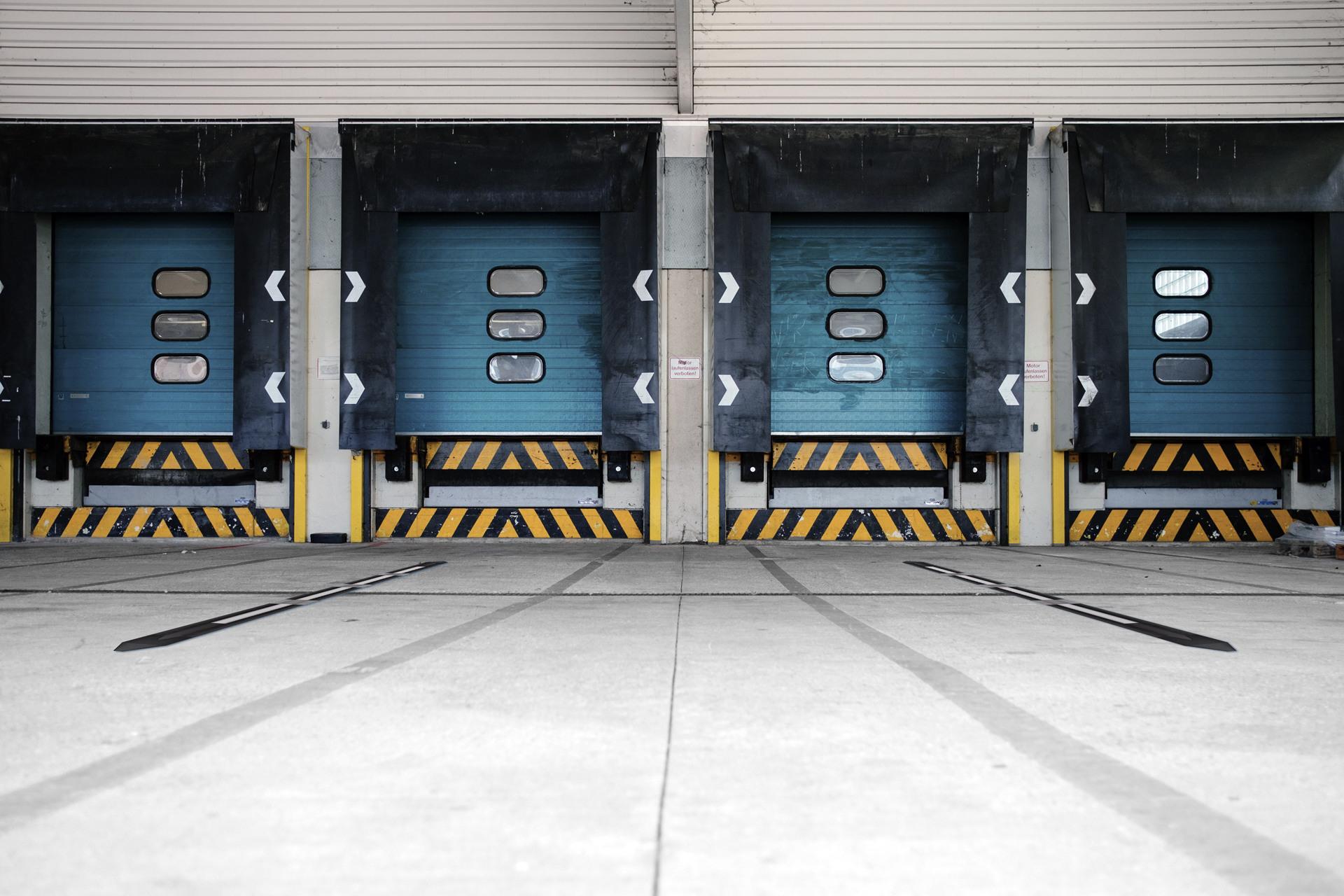 Docking bays at a logistics centre. Elon is among the Swedish companies who contributes to the electrical transition.