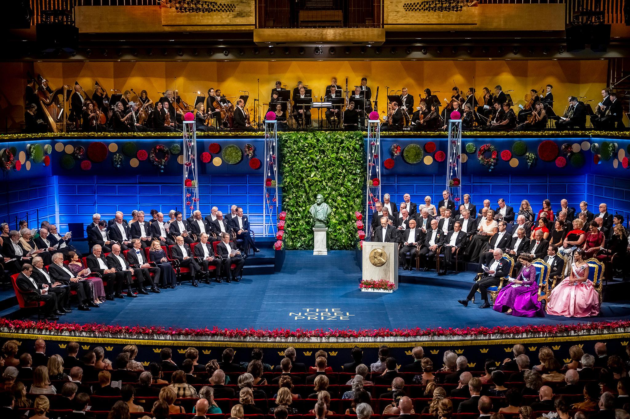 The stage for the Nobel Prize award ceremony.